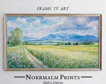 Slovak Spring Landscape Painting for Samsung Frame TV (Digital Download) - 0623
