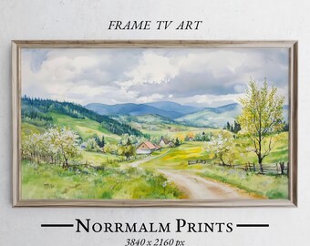 Spring Landscape Watercolor Painting for Samsung Frame TV (Digital Download) - 0681