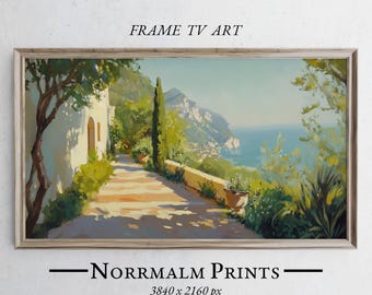 Italian Riviera Coastal Painting for Samsung Frame TV (Digital Download) - 0724