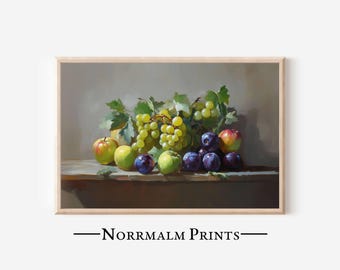 フルーツ2 印象派の静物画 様々なフルーツの油絵 デジタルダウンロード