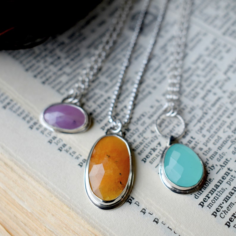 Rose Cut Yellow Sapphire Necklace