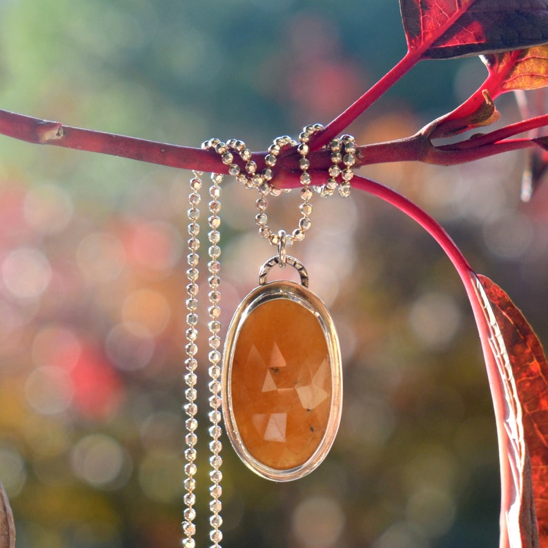 Rose Cut Yellow Sapphire Necklace