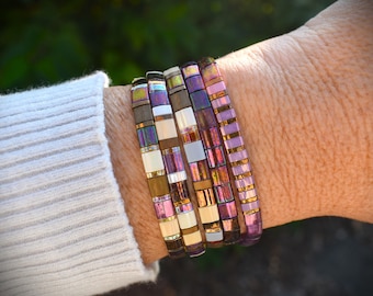 Custom Morse Code Tila Bead Bracelets