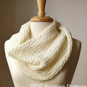 Bridget Cowl, Scarf KNITTING Pattern, Circle, Snood, Neckwarmer, Digital PDF Download, DIY Tutorial, Infinity, Loop, Neckwarmer, Unisex