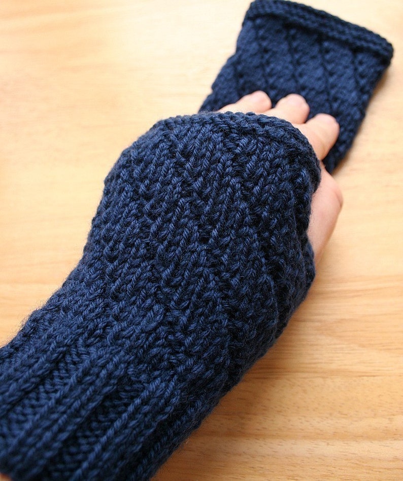 KNITTING PATTERN / Fingerless Gloves Knitting Pattern / Unisex Knitting Pattern / Mitts Gloves Knitting Pattern / PDF Download, Hygge image 4