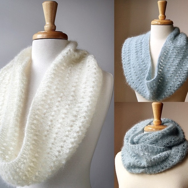 Snood Knitting Pattern - Genevieve Cowl Neckwarmer Scarf - Infinity Scarf - PDF Electronic Delivery - Hygge Winter