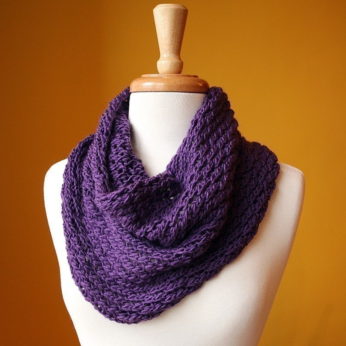 Circle Scarf Knitting Pattern Bridget Cowl / Snood Designer Etsy
