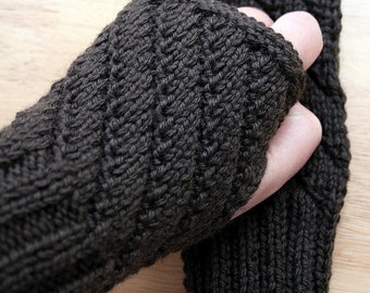 KNITTING PATTERN / Fingerless Gloves Knitting Pattern / Unisex Knitting Pattern / Mitts Gloves Knitting Pattern / PDF Download, Hygge
