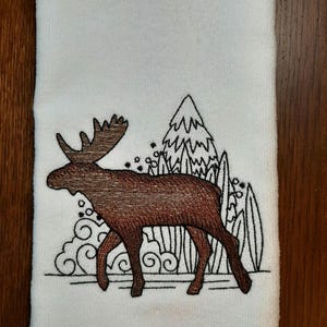 Embroidered Velour Terry Hand Towel