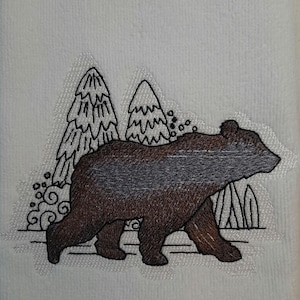 Embroidered Velour Terry Hand Towel