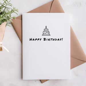 Carte d'anniversaire coréenne minimale Cartes d'anniversaire bilingues Carte-cadeau coréenne Carte de voeux d'anniversaire Carte de joyeux anniversaire
