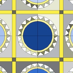 Ringstar,  printable 6&quot; block. 12&quot; ring. Foundation paper piecing pattern.