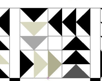 9" Dutchmans puzzle block , printable PDF. Foundation paper piecing pattern. FPP. Beginner friendly.