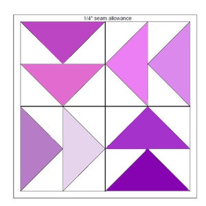 6&quot; Dutchman&#39;s puzzle Paper piecing pattern, printable PDF. FPP. Beginner friendly.