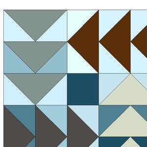 6&quot; Dutchmans puzzle block, printable PDF. Foundation paper piecing pattern.