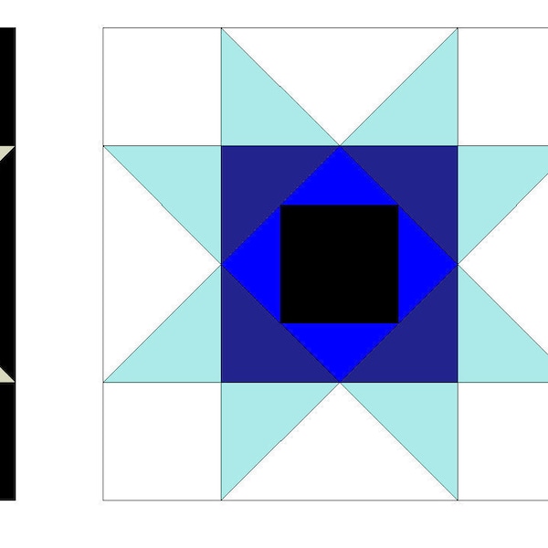 12" Star block pattern. Foundation paper piecing. FPP. Beginner friendly.