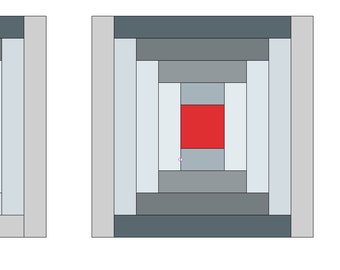 5" Block. Courthouse steps pattern. foundation paper piecing