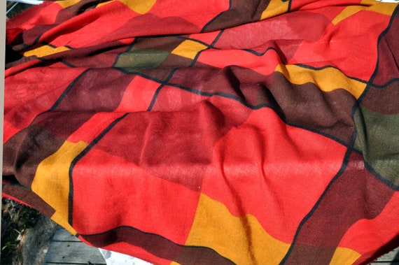 Marimekko vintage wool scarf - huge - unique, Mari