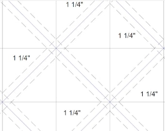 mini hst 1 1 4 printable pdf foundation paper piecing etsy