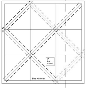 Blocchi HST da quadrati da 25 cm. Nessuno spreco. Schema per il paper piecing. Griglia a triangolo quadrato. Adatto ai principianti.