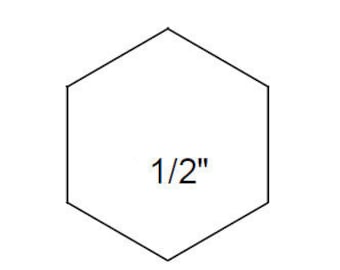 Printable 1 Inch Hexie Paper Template - Etsy Ireland