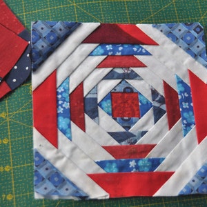9" pineapple block, printable PDF - 6 rounds. Foundation paper piecing pattern.
