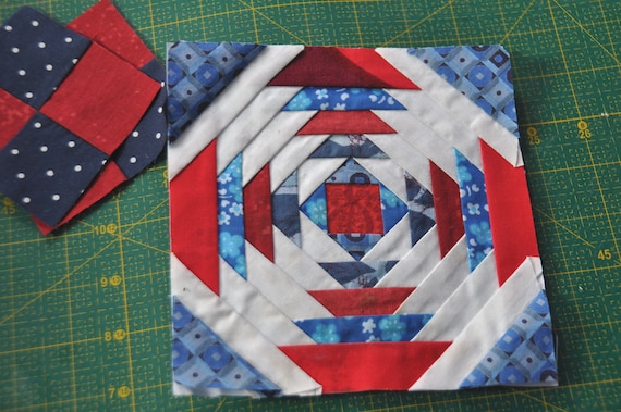12 pineapple block printable pdf 5 rounds foundation etsy