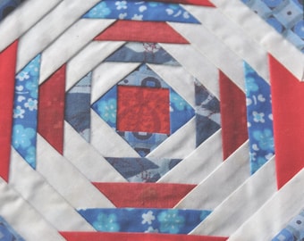 2" Mini! Print your own PDF Pineapple quilt block.  Foundation paper piecing pattern.