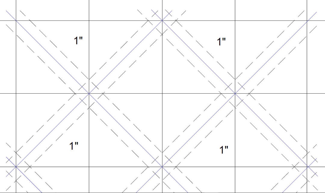 Mini HST 1 Printable PDF. Foundation Paper Piecing Pattern. Half Square ...