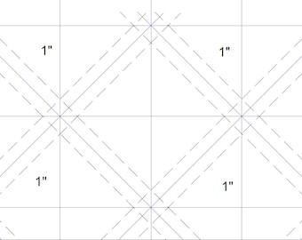 Mini HST 2,5 cm (1 Zoll) PDF zum Ausdrucken. Grundmuster zum Zusammennähen des Papiers. Halbes quadratisches Dreieck.