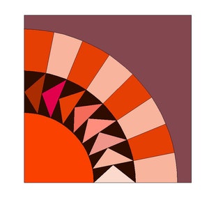 6&quot; New York Beauty block, printable PDF. Paper piecing pattern.