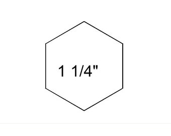 EPP  1 1/4" hexagons, printable hexies papers PDF, assembled for easy cutting