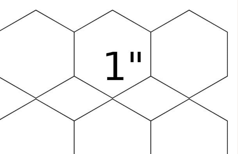 EPP 1 Hexagons Printable Hexies Papers PDF Assembled - Etsy