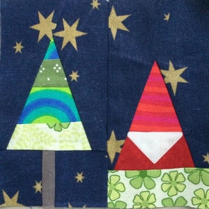 6&quot; Gnome and tree block. Downloadable foundation paper templates.