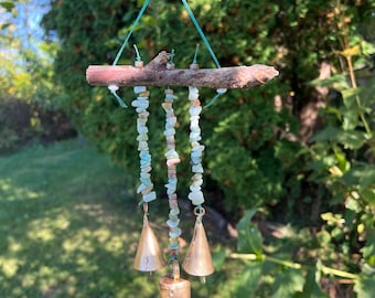 Amazonite Gemstone Tin Bell Windchime