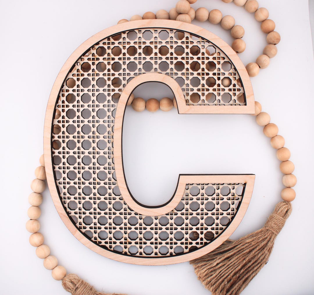 Rattan Letters, Cane Letters, Alphabet, Shelf Decor, Playroom Decor - Etsy