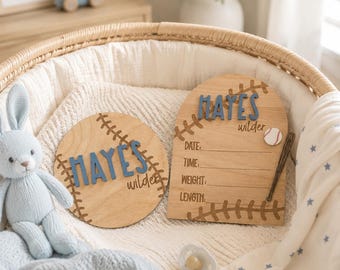 Baseball Birth Stats Sign Announcement | Baseball name sign | Hospital Name Anouncement | Little rookie