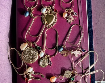 Planner Paper Clip / Journaling Gold Bookmart Clip / Leather Journal Cover Charms Accessories