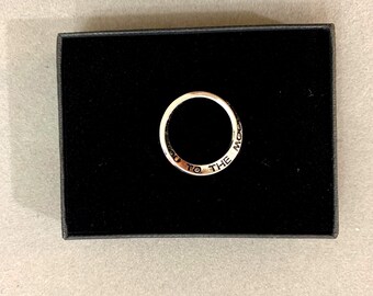 Gift* I LOVE You to the MOON and Back_twist Ring Sterling Silver