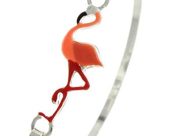Flamingo*Bird Casting Bangle Bracelet Jewelry Nature Inspired Animal Gift for Her Florida Idea Bird Lover 71iL5 LW