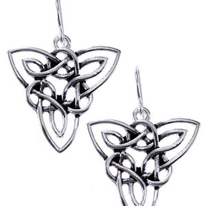Trinity Knot Earrings Trinity Knot Jewelry Celtic Irish Trinity Infinity Jewellery Minimalist Jewelry Handmade Sterling Silver Plated 31SA8