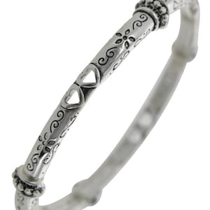 Brighton ** Style Inspire Armband, Herz stapelbares Armband, Stretch Armband, handgemacht, Sterlingsilber überzogen 7FYK9 BT
