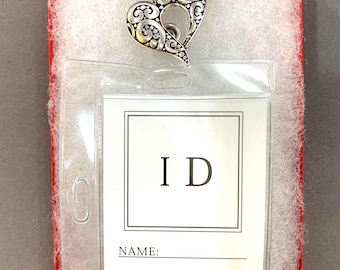 Filigree***Smycz z metalu w kształcie serca do identyfikatora nauczyciela, prezent do 20 dolarów dla pielęgniarki, naszyjnik platerowany srebrem próby 925 (32 cale), 42o7 BT