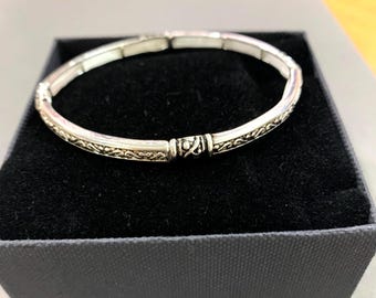 Bracciale Brighton*Style Inspire, bracciale impilabile, bracciale elastico, fatto a mano, placcato in argento sterling 74YN6 LW