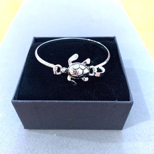 Fancy*Turtle オーシャンシーメタルハンドメイドジュエリー スターリングシルバーメッキ 女性用ギフト ファッション アニマルキャスティングバングル ビーチ シーライフ 71YN5 LW