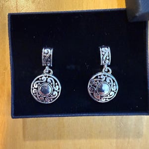 **Brighton **Style Ohrclips Filigrane Runde Schild Ohrclips Geschenk für Sie Handgemacht Sterling Silber 80YK0 BT