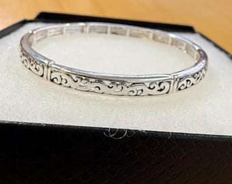 Brighton    **StyleHandmade Sterling Silber überzogene Stretch Armband, stapelbar Design 74YN1 BT T