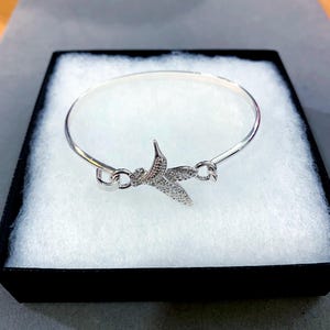 Silver*Hummingbird Casting Bangle Bracelet jewelry Bird Gifts for Her Sterling Silver Plated 72PL0 LW