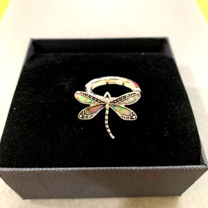 Dragonfly***Metal Stretch Ring 90SM5 BT image 3