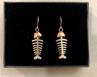 Cadeau* Visgraten Oorbel Visgraten Sieraden Vis Oorbellen Vis Skelet Sieraden Beweegbare Vis Hangers voor Haar Visgraat Charm Dangle 89SA5 LW